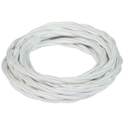 Fanton 93806-10 - White silk braid cable 3G0.75 - 10m