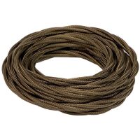 Fanton 93867 - brown silk braid cable 3G1.00