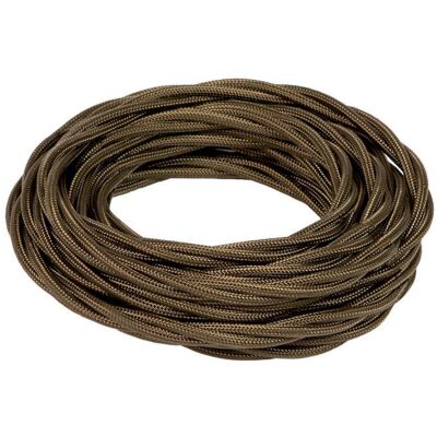 Fanton 93867 - cavo a treccia in seta marrone 3G1.00