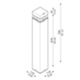 Lombardo LL12816E3 - farola Tok Q H700 14W 3000K antracita