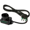 Fanton 42106 - Regleta de 1,5m con enchufe S17, negra