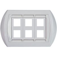 Fanton 23953 - 6-outlet keystone plate white