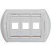 Fanton 23952 - placca 3 uscite keystone bianca