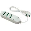 Fanton 41010 - regleta con 3 enchufes P40 y enchufe S17, blanco