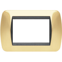 Living International - Placa de metal dorado Lucenti de 3 plazas