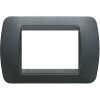 Living International - dark steel 3-place technopolymer plate