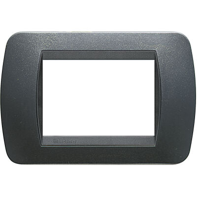 Living International - dark steel 3-place technopolymer plate