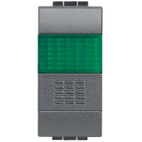 LivingLight Anthracite - button with green indicator light