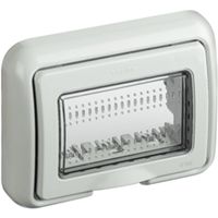 Matix - soporte con placa gris IP55 de 3 plazas