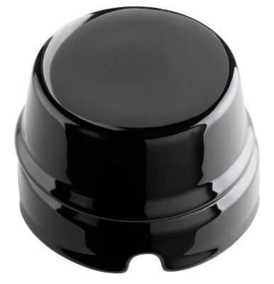 Nera - large black enamelled porcelain junction box