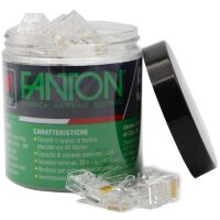 Fanton 23720PB - kit de 50 enchufes de paso RJ45 Cat. 5e UTP