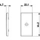 Arke Metal - tasto assiale simbolo luce