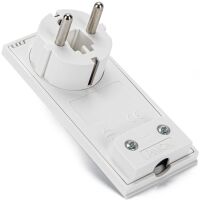 Fanton 80150 - enchufe francés/alemán blanco RELOJ