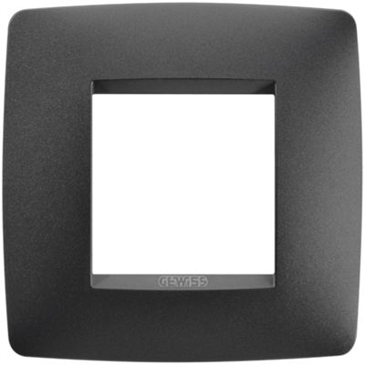 Gewiss GW16122VN Chorus - Placa 2 módulos negro satinado