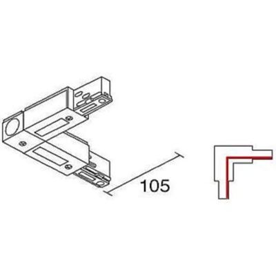 Side 990791 - giunto L SX SITRACK bianco