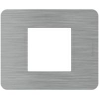 MatixGO - Placca 2 moduli Steel - JA4802ES