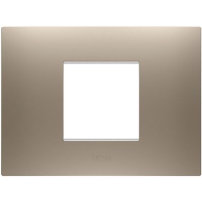 Gewiss GW16002BR Chorus - placa 2 módulos bronce claro