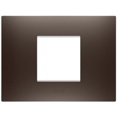 Gewiss GW16002BS Chorus - Placa pantalla marrón 2 módulos