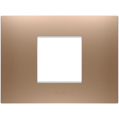 Gewiss GW16002CS Chorus - Placa de cobre ligero de 2 módulos