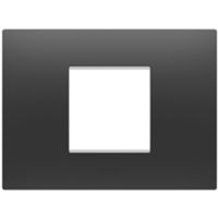 Gewiss GW16002DB Chorus - Placa 2 módulos negro satinado