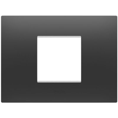Gewiss GW16002DB Chorus - Placa 2 módulos negro satinado