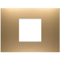 Gewiss GW16002SG Chorus - 2-module gold plate