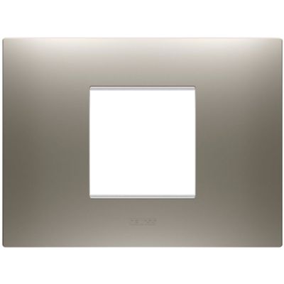 Gewiss GW16002ST Chorus - Placa de acero de 2 módulos