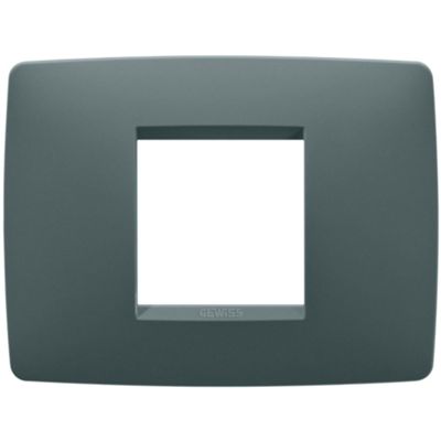 Gewiss GW16102VZ Chorus - Placa verde azulado de 2 módulos