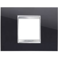 Gewiss GW16202TN Chorus - Placa tóner 2 módulos negra