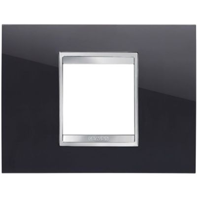 Gewiss GW16202TN Chorus - Placa tóner 2 módulos negra