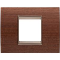 Gewiss GW16202WU Chorus - Assiette 2 modules en noyer
