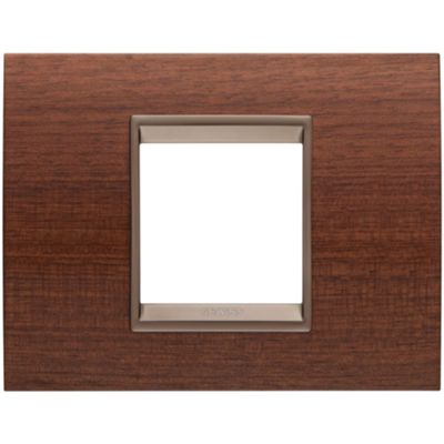 Gewiss GW16202WU Chorus - Placa 2 módulos nogal