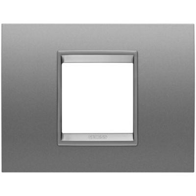 Gewiss GW16202XA Chorus - placca 2 moduli alluminio monochrome