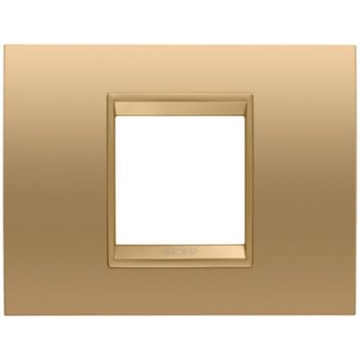 Gewiss GW16202XG Chorus - Placa de oro de 2 módulos