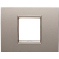 Gewiss GW16202XP Chorus - Placa bronce perla 2 módulos