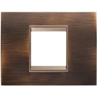 Gewiss GW16202XQ Chorus - placca 2 moduli ottone antico