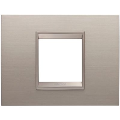 Gewiss GW16202XS Chorus - Plaque aluminium brossé 2 modules
