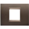 Gewiss GW16202XV Chorus - Placa anódica marrón de 2 módulos
