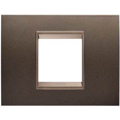 Gewiss GW16202XV Chorus - Placa anódica marrón de 2 módulos