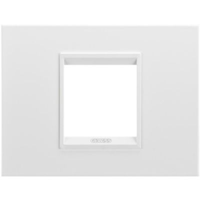 Gewiss GW16202XW Chorus - Plaque monochrome blanc satiné 2 modules
