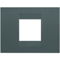 Gewiss GW16402VZ Chorus - Placa verde azulado de 2 módulos