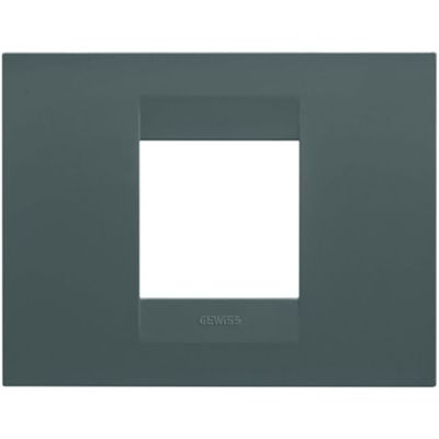Gewiss GW16402VZ Chorus - Placa verde azulado de 2 módulos