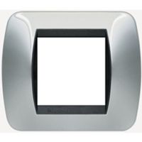 Living International - Lucenti 2-place metal plate in polished chrome