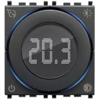 Termostato rotella connesso IoT grigio