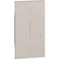 BTicino KM40M2 Living Now Sand - lightable cover with “Enter & Exit” symbol