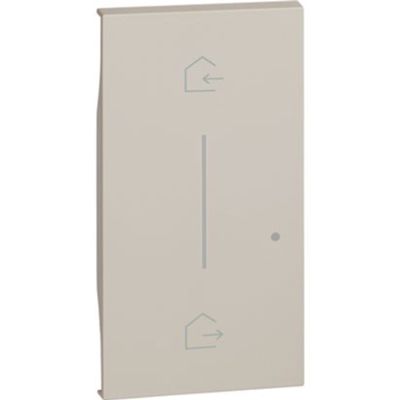 BTicino KM40M2 Living Now Sand - lightable cover with “Enter & Exit” symbol