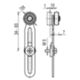 Pizzato VF L56 – palanca dentada con rodillo de 20 mm de diámetro