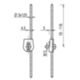 Pizzato VF L32 – palanca con varilla regulable diámetro 3x125mm