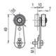 Pizzato VF L52 – straight lever with 20mm diameter wheel
