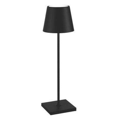 Zafferano LD0340D3 - Poldina Pro black table lamp